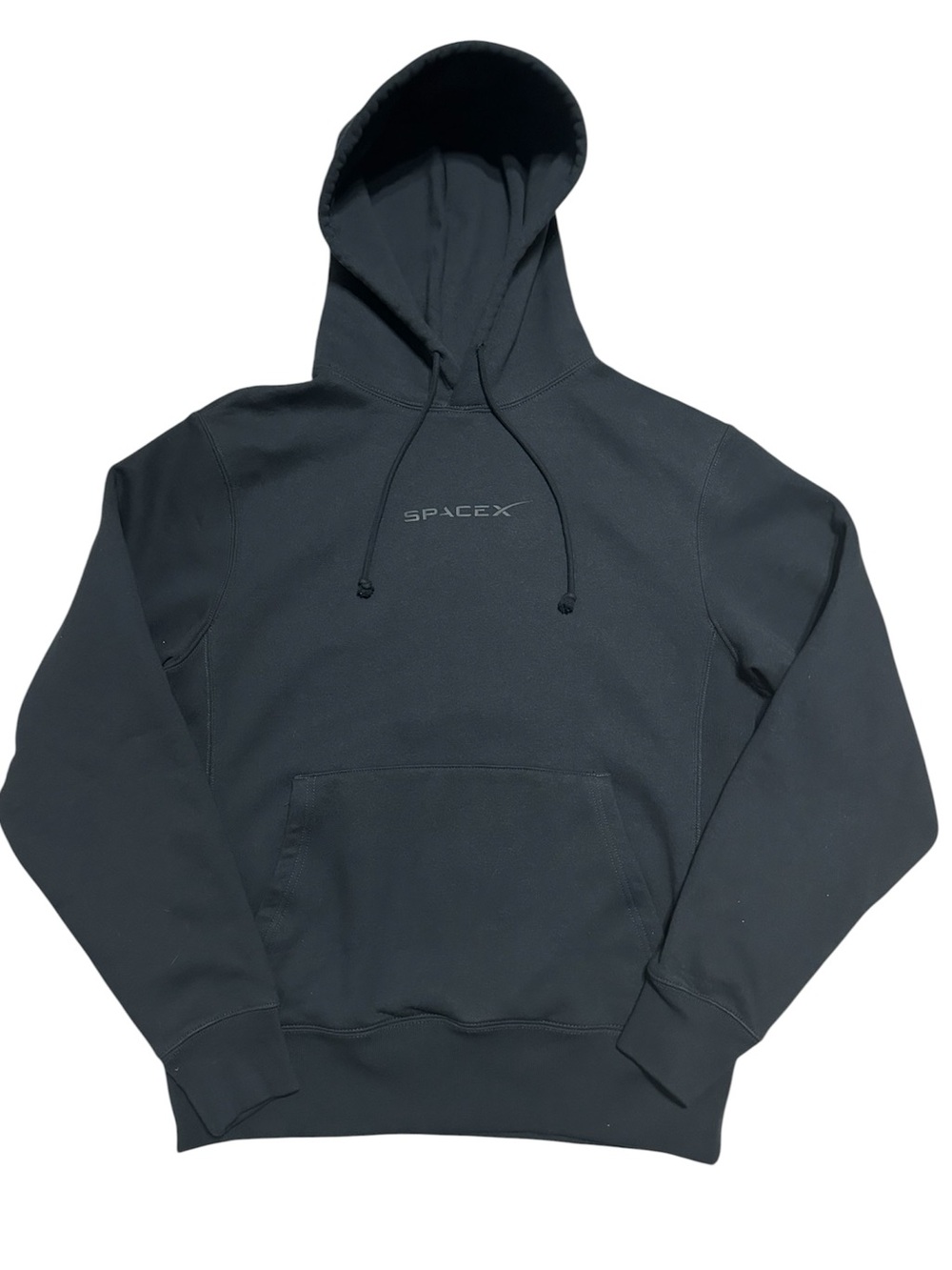 SpaceX official logo pullover hoodie size Medium black 100% organic cotton